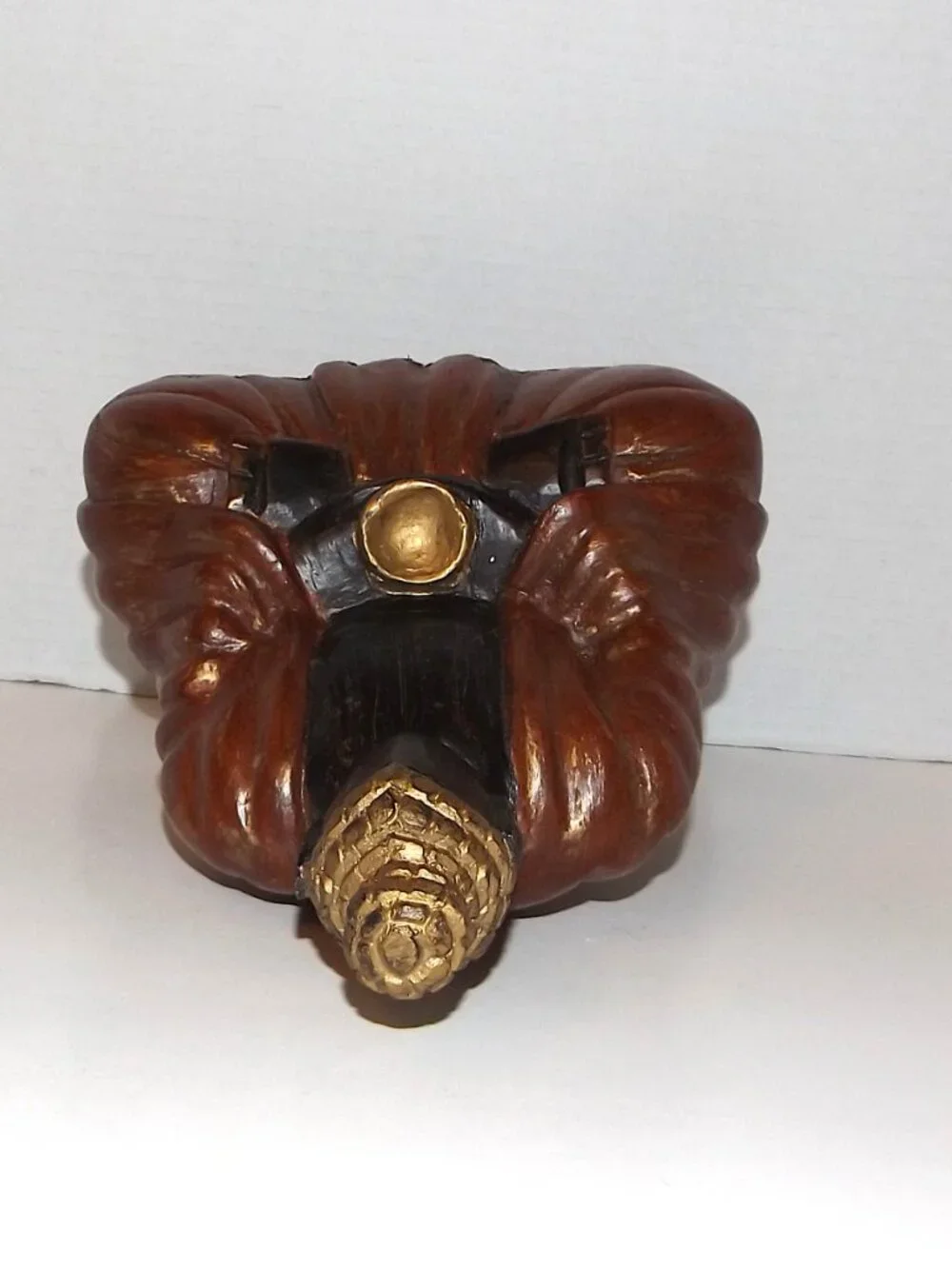 Pier 1 Resin 9” Meditating Buddha Statue Figurine Gold Brushed